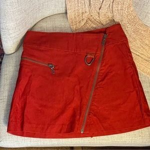 Xs Silence + Noise Red Mini Zipper Skirt